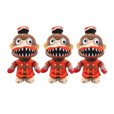 Mörk bedrägeri spel leksak mord apa plysch leksak härlig spel figur apa docka