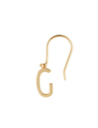 Initial Ear Hanger Gold Design Letters
