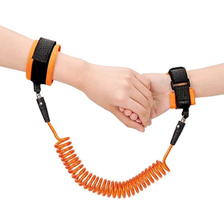 2,5 m anti-tapt håndleddsbeltebånd for barn, 360 roterbart elastisk ståltau sikkerhetsbånd for baby og småbarn (blå)