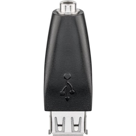 USB-A till jackadapter, svart