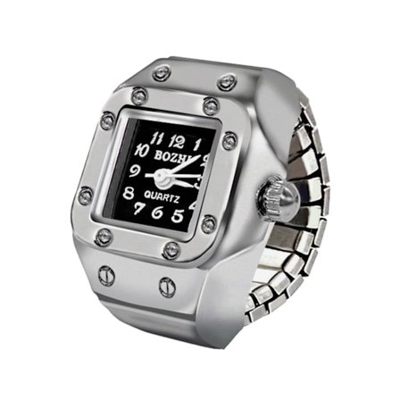 Quartz Klocka Arabiska Siffror Urtavla Band-Ring Kreativ-Finger Klockring Alla Hjärtans Dag