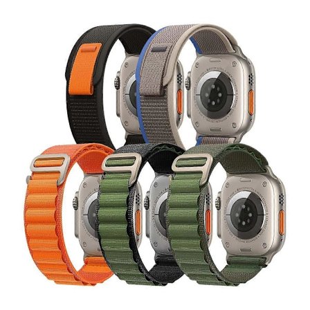 5-pack Nylon Sport Loop Armband för Apple Watch Ultra & Series[JSR]