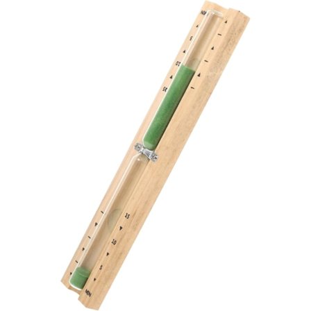 Puinen tiimalasi lasiputkella, puinen ajastin