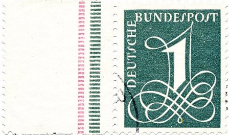 Tyskland 1958 - MICHEL 285Y, dobbeltstribet bjælke - Stemplet