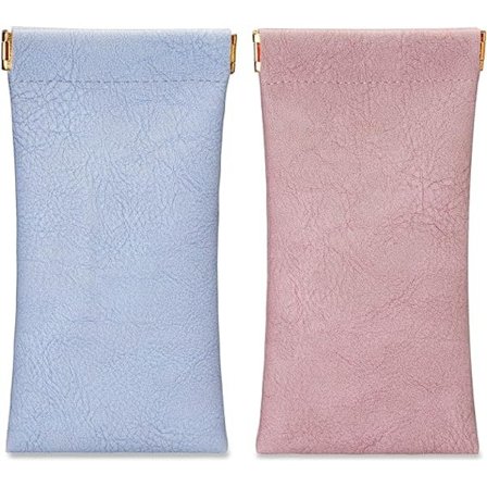 2 st Bärbara Läder Solglasögonfodral, Mjukt Glasögonfodral, Gl DXGHC