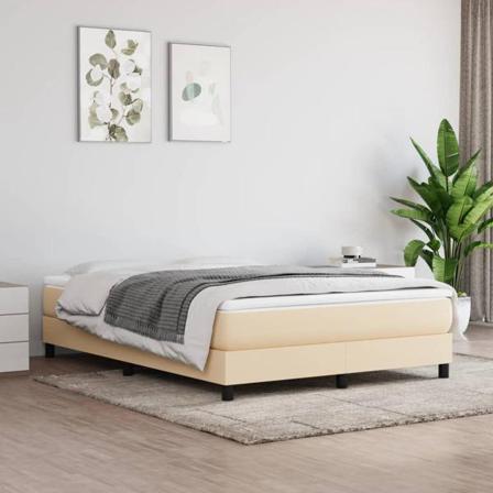 Vidaxl Pocketresårmadrass Gräddvit 140x200x20 Cm Tyg Kräm