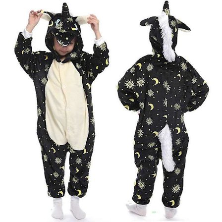 Unisex Barn Djur Karaktär Kostym Pyjamas Cosplay Sol Måne Stjärna Pegasus Pyjamas