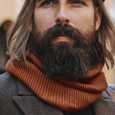 Bufanda de tubo urbana marrón Frisco para hombres - Bufandas de invierno