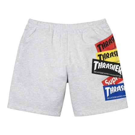 Supreme, Shorts Grijs, Heren, Maat:L
