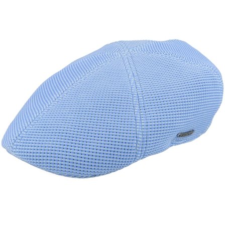 Stetson - Texas Waffle Pique Stetson Golf Blue Sky Flat Cap Flatcap Blue Cap - @ Hatstore