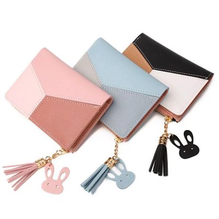 Women Fashion Short Wallet Coin Purse for Women Card Holder Small Ladies PU Leather Wallet Female Two-fold Hasp Mini Cute Clutch