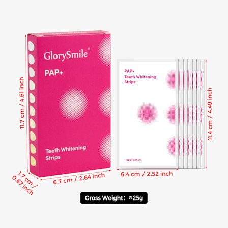 7 par whitening strips v34, kraftig bleking og flekkfjerning, lysner tennene.