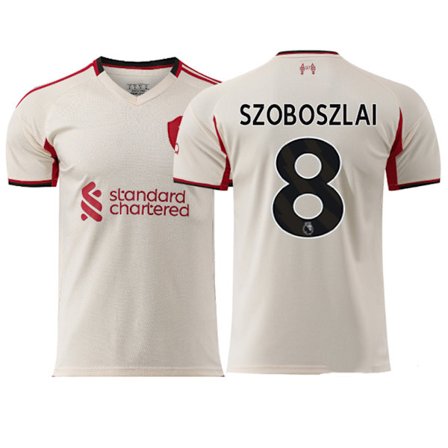 25-26 Liverpool F.C. Bortatröja NO.8 SZOBOSZLAI Träningsfotbollströja S-2XL NO.8 M—jarx