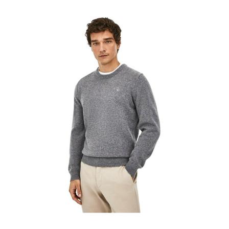 Hackett, Round-neck Knitwear Grijs, Heren, Maat:L