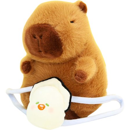 Capybara Gosedjur - 22 cm Mjuk Plyschdocka, Födelsedagspresent till Barn, Mysig Kuddkompis