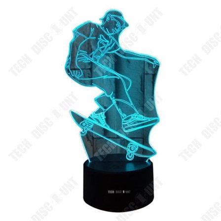 Optisk lampa - TECH DISCOUNT - Skater - Taktile - 7 färger - USB uppladdningsbar