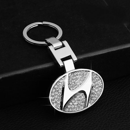 Nøkkelring med bling strass, fasjonabel bilnøkkelring for Hyundai Motor Car Keyring nøkkelringer for bilnøkler