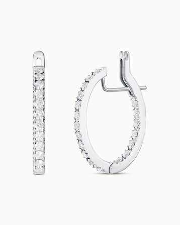 Siri diamantörhängen i 18K vitguld