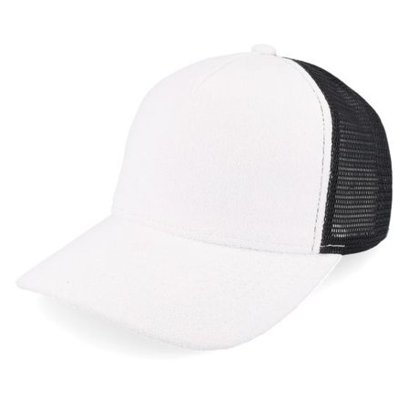 Equip - Vit trucker Keps - Terry White/Black A-frame Trucker @ Hatstore