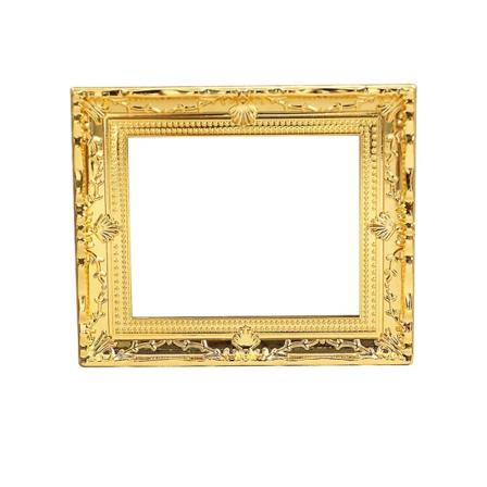 Oval Billede Ramme Miniature Billede Ramme Håndværk Billede Rammer Miniature Møbler Lille Hus Dekoration Golden 1pcs 7.7X6.5CM
