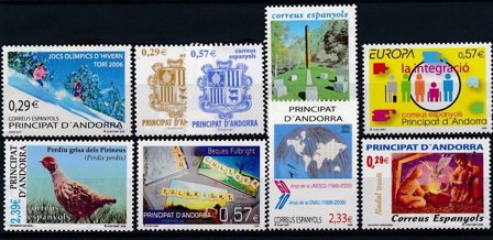 Spansk Andorra - Årgang 2006 - Postfrisk