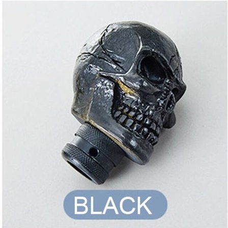 Dödskalle Huvud Modell Bil Växelspaksknopp Automatisk Växellåda Växelspak Spak Ändra Stick Handtag Skydd Fodral Halloween Styling Universal-A