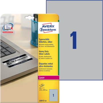 Etikett Sil Extra 210x297 mm