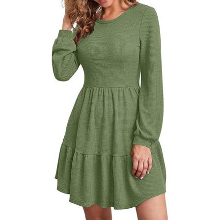 Dam Swing Enfärgad Kort Klänning Ruched A-line Mini Klänningar