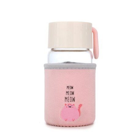 250ML glaskopp, Creative Cute Water Cup, Studentglas