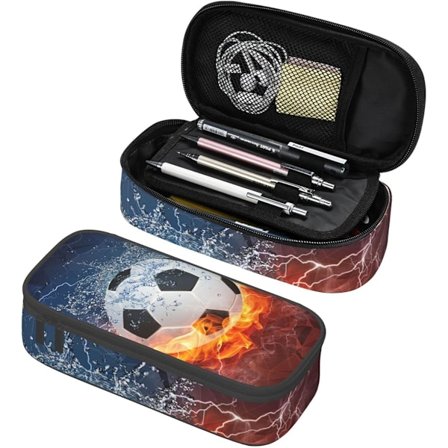 Fodbold Penalhus til Drenge Teenagere Mænd, Sports Penalhus med Fodboldmønster, Stor Kapacitet Holdbart Penalhus