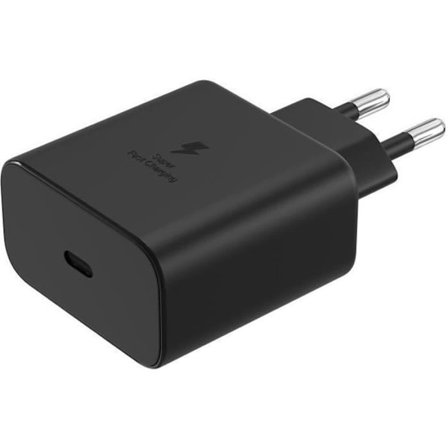 Hurtig oplader 45W - Phonillico - Kompatibel med SAMSUNG S25/S24/S23 - USB-C - Sort - Hurtig opladning