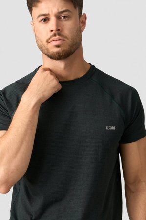 ICANIWILL - Training Mesh T-shirt Dark Green - Herr - Träningskläder från ICIW
