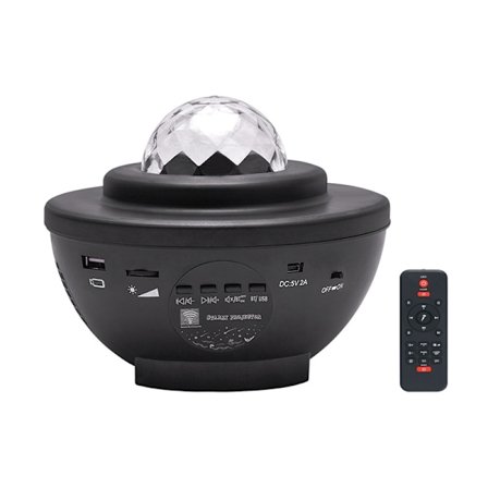 LED Stjerneprojektor Roterende Stjernehimmel Lys Vannbølge Projeksjonslampe med Fjernkontroll/Tidsur Barnerom Voksen Soverom