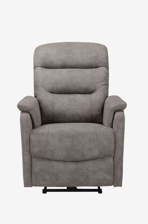 Loft24 - Coullon fåtölj med elektrisk funktion, mikrofiber - Grå - Fåtöljer - Från Homeroom