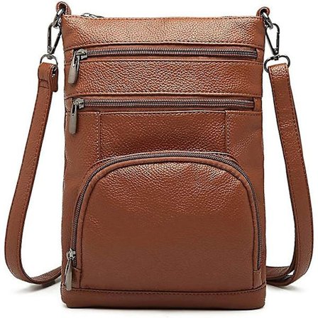 Kvinnor Multi Pocket Rfid Blocking Crossbody Bag Liten Fashion Pu Läder Messenger Resväska Present