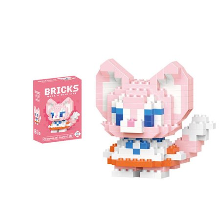 Pedagogisk Byggmodell för Barn, Mikropartiklar, Present Flicka Pojke Puff Figurer Pussel B4G7 Rosa 1set Rosa 1set