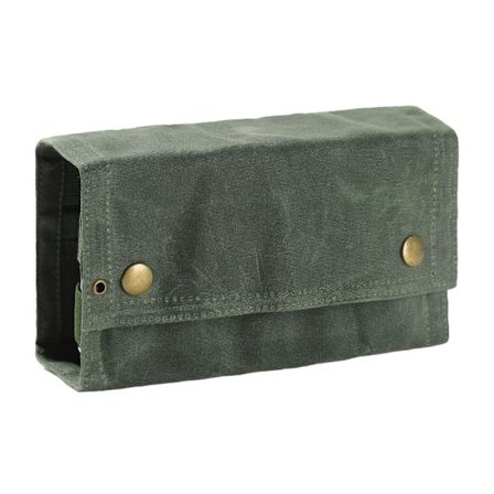 Foldbar Krydderipose til Udendørs med 9 Lommer - Bærbar Canvas-pose til Krydderier til Camping, Grill, Picnic - OD Grøn