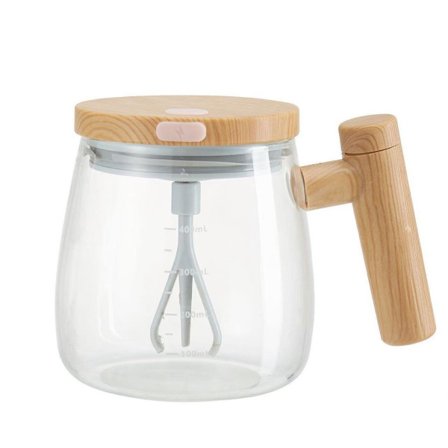 Automatisk Røremugge: 400 ml Elektrisk Tumbler, Bærbar Høyhastighets Magnetisk Rører med Rørepinne for Kaffe, Melk