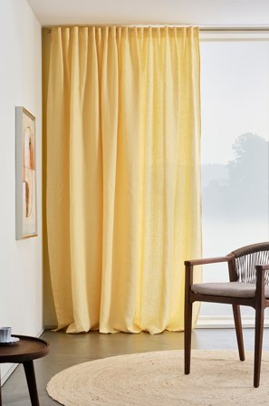 Jotex - Vannavstøtende Lingardin 1-lengde Ekstra Bred Lys solgul - KAIA - Kjøp Lingardiner hos Jotex