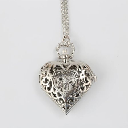 1 Dameur Hjerte Medaljon Stil Vedhæng Halskæde C[CO]