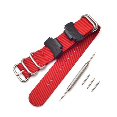 Casio G-SHOCK G-8900 / GA-110 / DW-5600 klockarmband i nylon - Röd