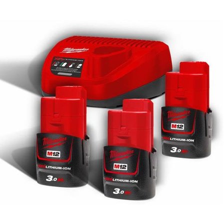 Milwaukee M12 NRG-303 Ladepakke, Maskintilbehør & forbruk