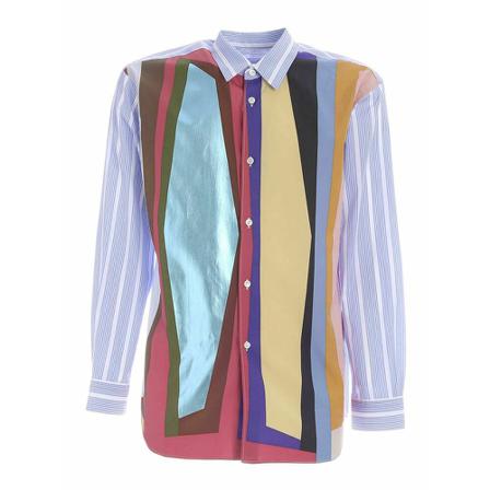 Comme des Garçons, Stripes Shirt Niebieski, Mężczyzna, Rozmiar: L