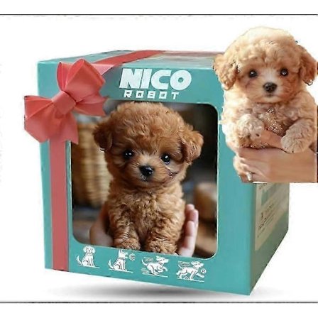 2025 Ny Robot Hund for Voksne, AI Robot Hund, Nicoo - Min Realistiske Robotvalp Som Oppfører Seg Som en Ekte Valp - Gåing, Bjeffing, Halelogring - 