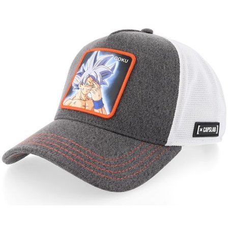 Capslab - Grå trucker Keps - Dragon Ball Goku Grey/White A-Frame Trucker @ Hatstore