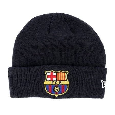 New Era - Football Blauw cuff Beanie - Kids Barcelona Core Beanie Navy Cuff @ Hatstore