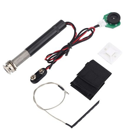 Slutstycke Jack Preamp Piezo Pickup Volymkontroll Ersättningsdelar (för Ukulele)