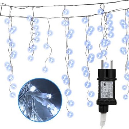 15m LED-snegle-regn-før-julelys-gardin-lyskæde, koldt hvidt