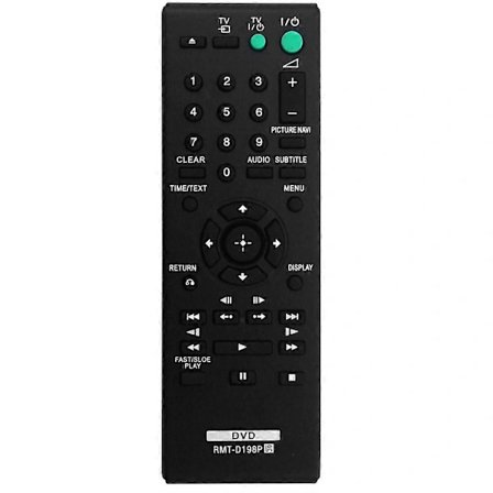 Korvaava kaukosäädin RMT-D198P Sony DVD-soittimille SR760 SR170 DVPSR170 DVPSR370 RMTD198P