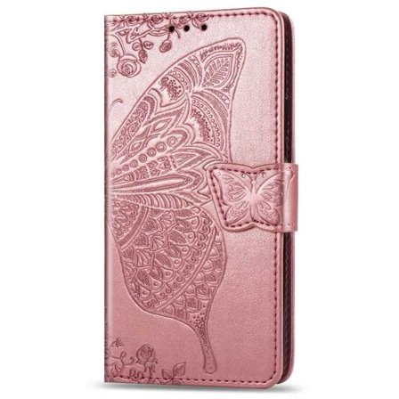 Samsung A21s lompakkokotelo PU-nahkainen 4-TASKUN Motif Butterfly